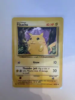 Pokemon TCG Pikachu Base Set 58/102 Regular Unlimited Common - Image 1