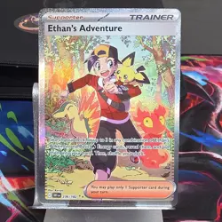 Pokemon Ethan's Adventure 236/182 Destined Rivals SIR Holo NM - Image 1