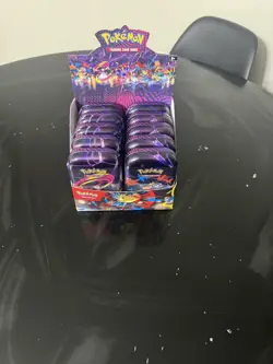 Pokemon Mega Evolutions Destined Rivals Mega Heroes Mini Tin Display (10 Tins) - Image 1