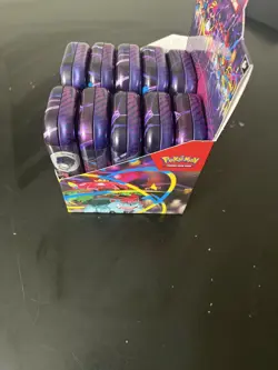Pokemon Mega Evolutions Destined Rivals Mega Heroes Mini Tin Display (10 Tins) - Image 3