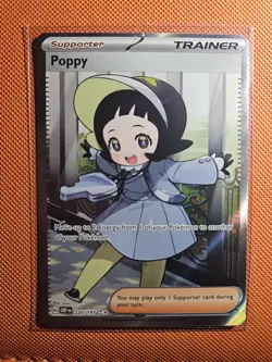 Pokemon Poppy 220/197 SV03: Obsidian Flames Full Art Ultra Rare Holo Trainer - Image 1