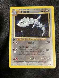 Pokemon TCG Neo Genesis #015/111 Steelix 1st Edition HP - Image 1