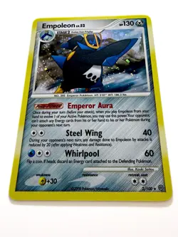 Pokemon TCG Empoleon Lv.52 2/100 COSMOS Holo Rare Stormfront Diamond Pearl 2008 - Image 2