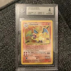 Charizard Holo 4/102 BGS 4 PSA 4 Base Set WOTC Pokemon 1999 Worth a regradeU - Image 1