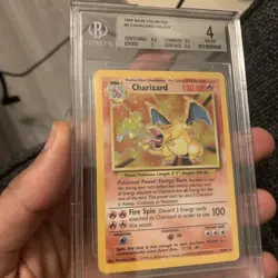 Charizard Holo 4/102 BGS 4 PSA 4 Base Set WOTC Pokemon 1999 Worth a regradeU - Image 2