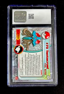 CGC 10 Tentacruel 2000 Topps Pokemon TCG #73 Black Logo Second 2nd Print - Image 2