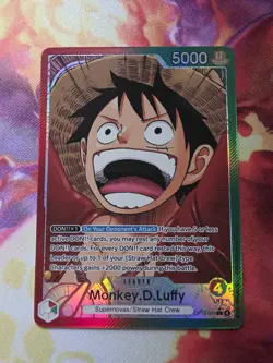 One Piece CCG Monkey D Luffy Alternate Art Leader OP13-001 - Image 1