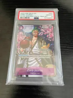 ONE PIECE CS 2025-26 EVENT PACK *TEXTURED* FINALIST #067 ZORO-JUUROU PSA 10 POP7 - Image 2