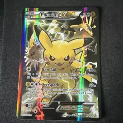 Pikachu EX XY124 XY Black Star Promo 2016 Full Art Holo Pokemon Card TCG - Image 1