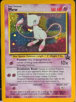 Mew #9 Black Star Promo Holo - LP - WotC Vintage 2000 Pokemon - REDUCED PRICE - Image 1