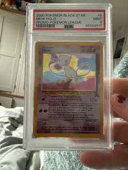 Pokemon 2000 Promo Mew Holo Black Star Rare Vintage Card #9 PSA 9 Mint - Image 1