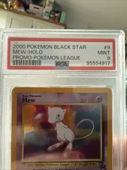 Pokemon 2000 Promo Mew Holo Black Star Rare Vintage Card #9 PSA 9 Mint - Image 2