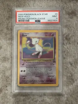 PSA 9 MINT 2000 POKEMON PROMO BLACK STAR 9 MEW HOLO POKEMON LEAGUE - Image 2
