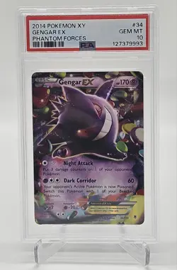 2014 Pokemon Gengar EX XY Phantom Forces 34/119 Psa 10 GEM MINT - Image 1