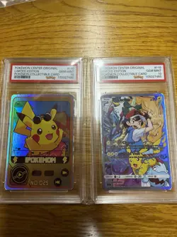 Pokemon Limited Edition Pikachu Holo Cards Set Pokemon Center Original Lot of 2 - Image 1