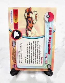 Arcanine #59 Chrome Pokemon Topps 2000 TV Animation Card - Image 2