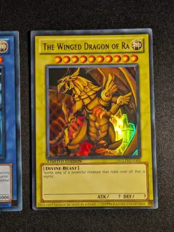 Yugioh - Egyptian God Cards Slifer, Obelisk & Ra YGLD Limited Ultra Rare NM - Image 4