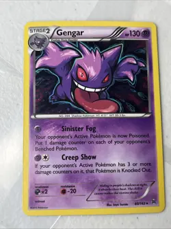 Pokemon Gengar TCG XY Breakthrough Holo Rare Card 60/162 (Cosmos) - Image 2