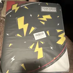 TCGCARDS Trading Card Binder Lightning Design Waterproof PU Cover Zipper Strap - Image 1