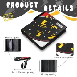 TCGCARDS Trading Card Binder Lightning Design Waterproof PU Cover Zipper Strap - Image 2