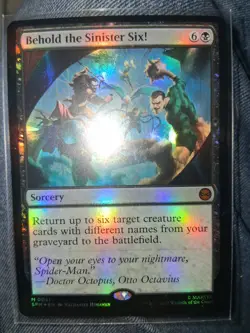 Behold the Sinister Six! Borderless Foil Card Marvel's Spider-Man MTG 0051 - Image 1