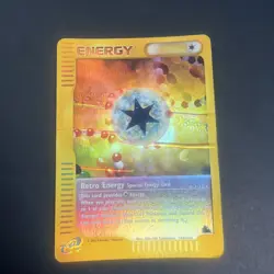 Pokemon TCG Card Retro Energy Skyridge 144/144 Reverse Holo Uncommon LP - Image 1