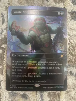 MTG Waste Not BORDERLESS FOIL 0132 magic the gathering ninja turtles TMNT - Image 1