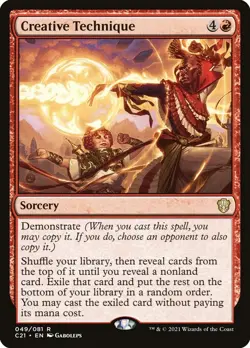 C21 CREATIVE TECHNIQUE 1x Rare Magic Commander 2021 MTG EX - Image 1