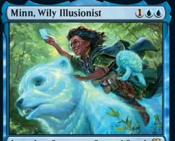 Magic RARE Minn, Wily Illusionist. #016/062 Legendary Creature - Image 1
