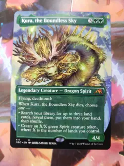 Borderless NM Kura, the Boundless Sky MTG Kamigawa: Neon Dynasty 411 - Image 1