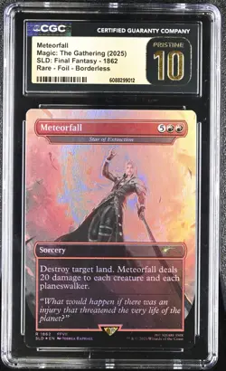 MTG Meteorfall Foil CGC Pristine 10 Sephiroth Secret Lair Star of Extinction FF7 - Image 1