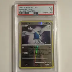 Pokemon Lugia 14/132 Secret Wonders EX Reverse Holo PSA 5 2007 - Image 1