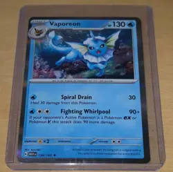 Pokemon Scarlet Violet 151 Holo Rare 134/165 Vaporeon - Image 1