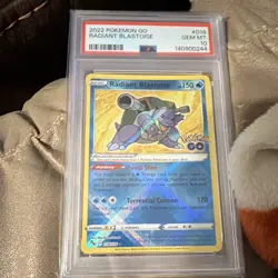 Pokemon GO Radiant Blastoise 018/078 Radiant Rare Holo PSA 10 2022 - Image 1