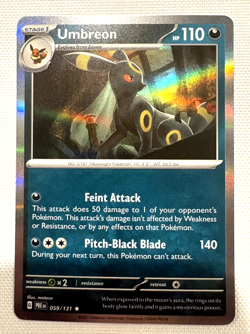 Umbreon 059/131 Cosmos Holo Rare Prismatic Evolutions Pokemon TCG - Image 1