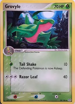 Grovyle 28/106 Uncommon Emerald Pokemon Lightly Played - Image 1