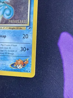 Pokemon TCG Misty's Seadra PRERELEASE HOLO Promo Pokemon Promos 9/132 Holo Promo - Image 4