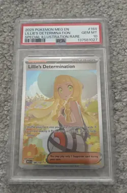 2025 Pokemon TCG Lillie's Determination Mega Evolution SAR 184/132 PSA 10 - Image 1