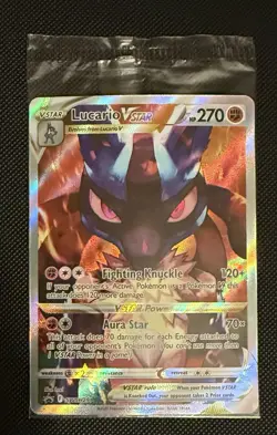 Lucario VSTAR SWSH291 IN PACKAGE Promo SWSH Black Star Pokemon TCG - Image 2