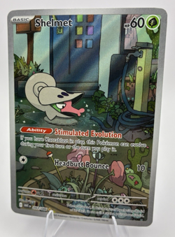 Shelmet Full Art, Pokemon Near Mint, White Flare, Illustration Rare, 93/86 - Image 2