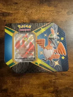 Pokemon TCG Shining Fates Cramorant V Tin 6 Booster Packs Sealed Promo - Image 1
