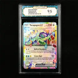 TQG 9.5 MINT+ 2024 Pokemon ENG Terapagos ex 128/142 RR - Image 1