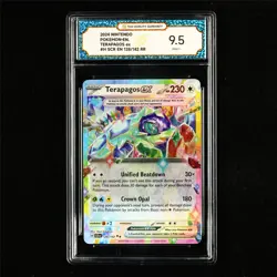 TQG 9.5 MINT+ 2024 Pokemon ENG Terapagos ex 128/142 RR - Image 2