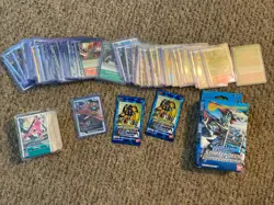 HUGE lot Of Modern Digimon Cards - Opened + Unopened, Holo, Starter Deck, Packs - Image 1