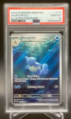 2023 POKEMON MEW EN-151 ILLUSTRATION RARE #171 WARTORTLE PSA 10 - Image 1