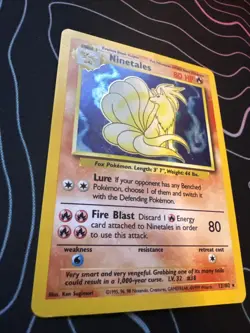 Pokemon TCG Ninetales Holo Rare Unlimited 12/102 Base Set - Image 3