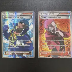 Pokemon Full Art Holo Trainer Supporter Lot - XY Primal Clash Archie & Maxie - Image 1