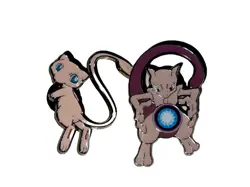 Pokemon Official Mew + Mewtwo Pins Set (Hidden Fates Pin Collection) - Image 1