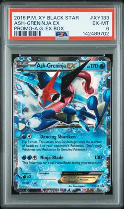 !!EXCELLENT MINT PSA 6 2016 POKEMON XY BLACK STAR PROMO ASH-GRENINJA EX !! - Image 1