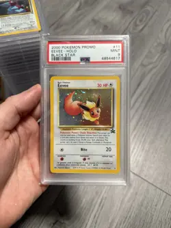 Pokemon 2000 Promo Eevee Holo #11 Black Star PSA 9 - Image 1